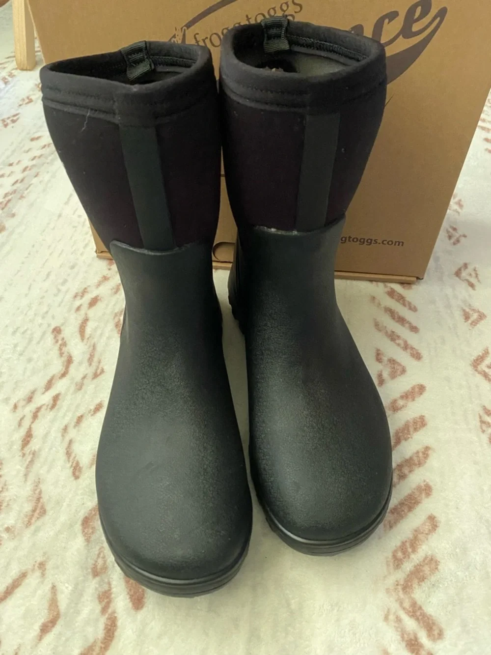 Frogg Toggs Ridge Buster Lite Mid Boot Women’s Size 8 Black Waterproof Muck Rain